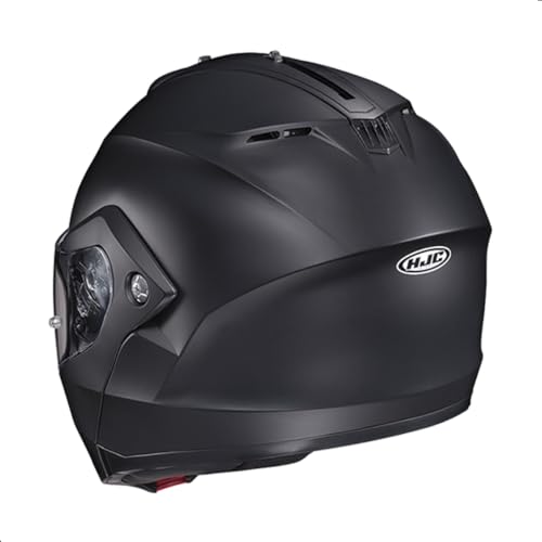 HJC C91 Solid Modular Motorcycle Helmet with HJ-17 Pinlock Shield, DOT Approved (Semi Flat Black, XXX-Large) - Thumbnail 4