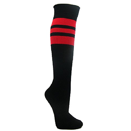 COUVER Unisex Striped Knee High Softball Baseball Team Sports Socks, 1 Pair3