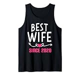 Diseño divertido de pareja de aniversario de mejor esposa desde 2020 Camiseta sin Mangas