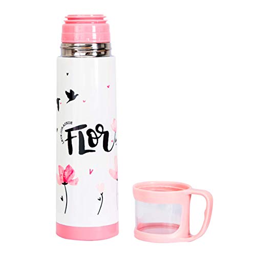 Squeeze Térmica com Caneca 475ml Flor - Uatt