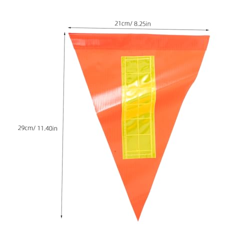 Drapeau de sécurité réfléchissant premium avec mât télescopique stable
