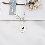 UJIMS Semicolon Butterfly Necklace Mental Health Suicide Awareness Depression Gifts for Women Inspirational Jewelry (SemicolonButterflyNecklace)