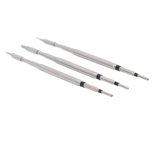 Image of Copper Soldering Tips Kit, Wear Resistant Soldering Iron Tips, 3 Tip Types Tips with Internal Heating Method, Ideal for Beginners