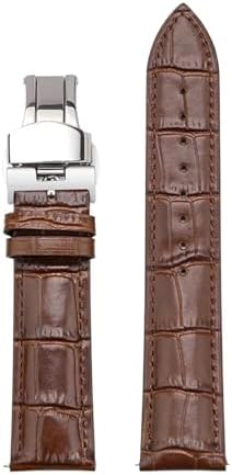 SDFFGHJ Genuine Leather Watch Strap Quick Release 12 13 14 15 16 17mm(Dark Brown 02,23mm)
