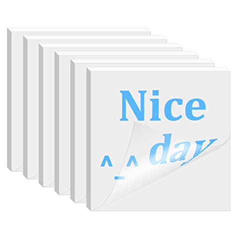 Notes Autocollantes Transparentes,moinkerin 300 Pièces 75X75mm Transparent Sticky Notes Sticky Stickers Transparent pour la lecture, l'étude, la maison, le bureau, l'école et le mémo Cover