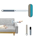 kaofish 犬猫の毛の除去ブラシ毛玉除去器、ダストコレクター、ウェットとドライ、多機能、ペットの毛に適しています、衣類、ソファ、カーペット、寝具、シーツに適した再利用可能なクリーニングブラシ (ブルー) [並行輸入品]