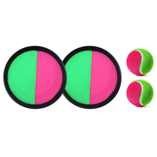 CREJOHY Toss and Catch Paddle Game Ball and Catch Game Ball and Catch game Outdoor Toys for Kids Age 3-8 Outdoor Games for Kids 4 5 6 7 8 Year Old Boys Girls OutdoorBeach Garden Game Age 6+ (2pc)