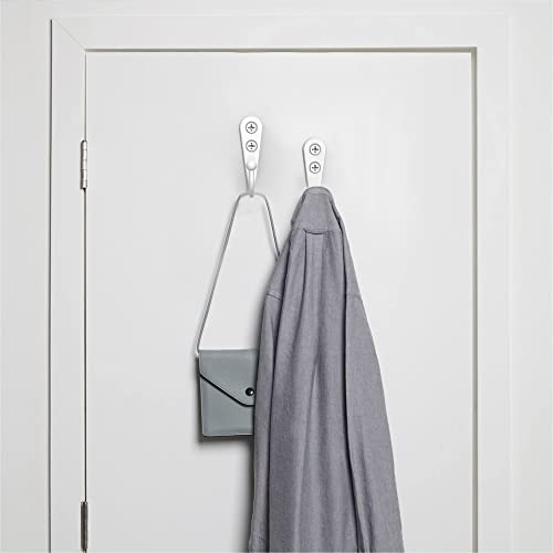 15PCS Coat Hooks - White Robe & Coat Wall Hooks with 30 Screws - Image 5