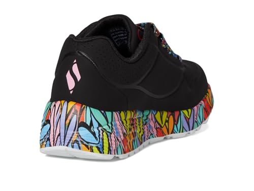 Skechers Girl's Uno Lite Subtle Love Sneaker, Noir, 10.5 UK Child
