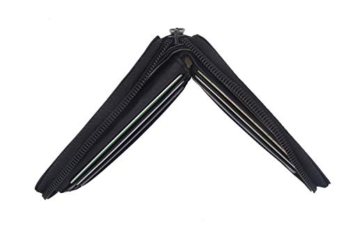 MARSHAL Leather Zipper Bifold European Mens Wallet #12564