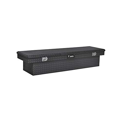 UWS EC10442 69-Inch Gloss Black Heavy-Wall Aluminum Truck Tool Box, RigidCore Lid