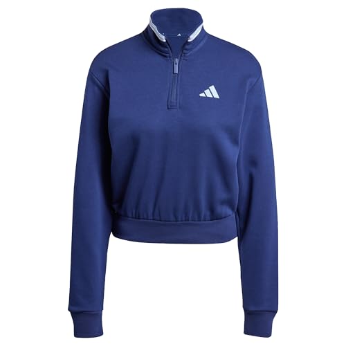 Sudadera adidas Essentials cropped con cremallera un cuarto para mujer