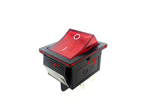 Red Light 4 Pin Dpst On/Off Snap In Rocker Switch 16A/250V 20A/125V Ac #TOP1