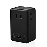 エレコム 電源タップ USB付き 合計最大65W PD対応 Type-C×2 USB-A×1 ACプラグ×3 雷ガード ホコリ防止シャッター ブラック ECT-43-3AC2BK