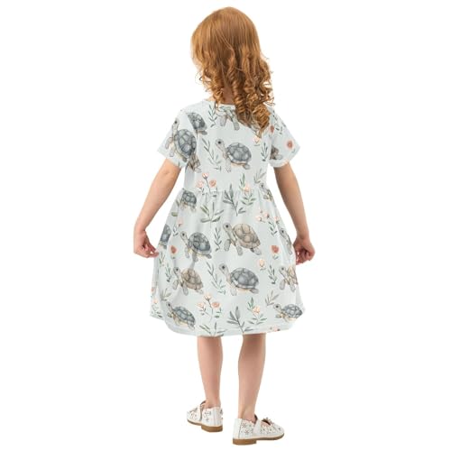 Girls Princess Dress Short Sleeve Soft Casual Easter Outfit for Girls3