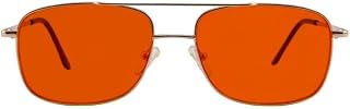 BON CHARGE Magnum Blue Light Blocking Glasses, Silver Frame Red Lense, L Price In India