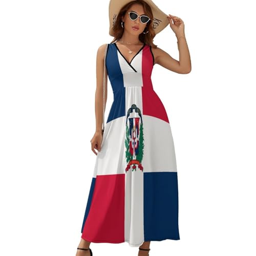 Robe République Dominicaine chic et élégante en coupe sans manche de créateur pour grand bal