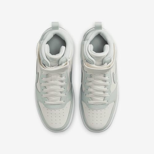 Nike Court Borough Mid 2 Big Kids' Shoes (CD7782-127, Sail/White/Light Silver)4