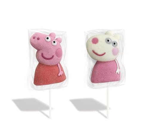 Relkon Marshmallow Lollipops PEPPA PIG, Lollis in Peppa Pig Design, 12 x 45g