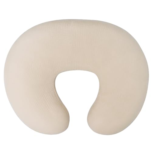 Image of Owlowla Muslin Nursing Pillow Cover,Soft Cotton Nursing Cover Fits Breastfeeding Pillow for Baby Boy Girl(Natural)