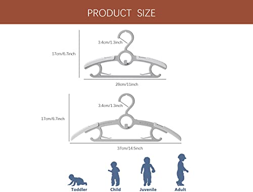 Gencuoir Baby Nursery Closet Hangers, Ultra Thin Non-Slip And Extendable Laundry Infant Pant Hanger For Newborn Clothes 20Pcs11-14" Adjustable Children Coat Hanger For Girl Boy Toddler Kids Child #TOP1