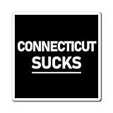 Connecticut Sucks Magnet Anti State of Connecticut Sticker Magnet