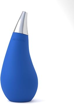 Kitchen Bathroom Counter top Squeezable Soap Dispensers Tear Drop Shape Bottle Blue, 7oz