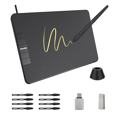 Inspiroy YZ640 Drawing Tablet, 6x4 inch Digital Art with Battery-Free Stylus, 8192 Pen Pressure, 4 Hot Keys, Graphics Tablet for Drawing, Writing, Design, Teaching, Work with Mac, PC & Mobile