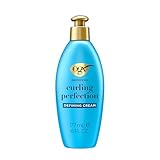 OGX Argan Oil of Morocco Curl-Defining Styling Cream, Anti-Frizz Curl Cream for Curly Hair & All Textures, Cold-Pressed Argan Oil, Paraben-Free, Sulfate-Free Surfactants, Curly Hair Products, 6 oz