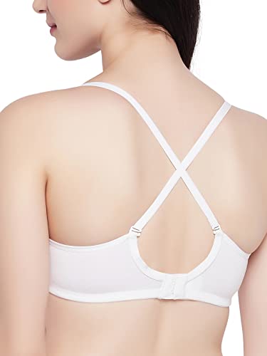 Image of Clovia Women's Cotton Padded Non-Wired Demi Cup Multiway T-Shirt Bra