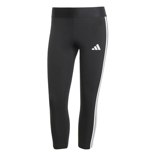 adidas Damen ESSENTIALS 3-STRIPES LEGGINGS 3/4 LENGTH, Black, S