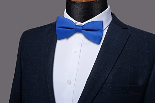 Image of YourTies Bow Ties for Men Pretied Bowties Solid Color Satin Bow Tie Formal Business Tuxedo Wedding Party Prom