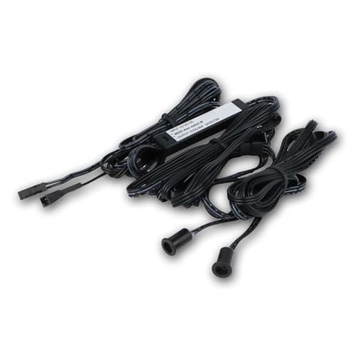 world-trading-net Interrupteur pour Meubles Nexo Micro-IR, Noir – Éclairage LED Automatique pour armoires à Deux Portes, 12 V/24 V, sans Contact, Économie d'énergie