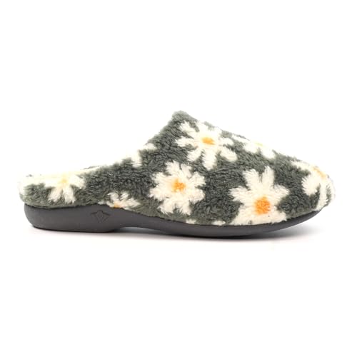 Image of Ladies Plumeria Grey Slipper 7 Grey