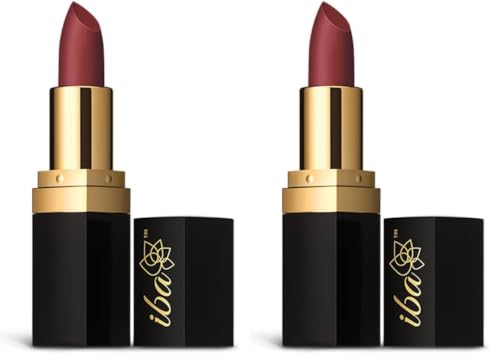 Image of Iba Long Stay Matte Lipstick for Women- M01 Deep Mauve, 4g | Creamy Matte Finish & Smooth Texture | Long-Lasting | Hydrated Lips | Enriched with Vitamin E | Intense Colour & Highly Pigmented | Lip Makeup