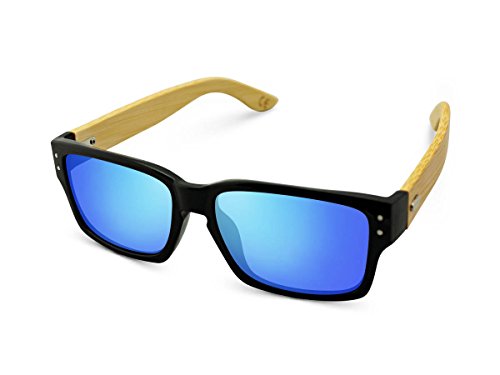 Treehut¨ Wooden Bamboo Sunglasses Temples Classic Square Keyhole Vintage Eyewear2