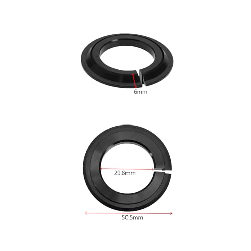 eMagTech 1 Set Bicycle Front Fork Adapter Tapered Steer Ring Steer Tube Bike Front Fork Open Bottom Gear Conversion Ring for 52 55 56mm Bearing Lower Headset - Thumbnail 4