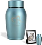 QESSUVNC Ashes Keepsake Urns - Adult & Pet Urns for Ashes, Stainless Steel, Waterproof, Small