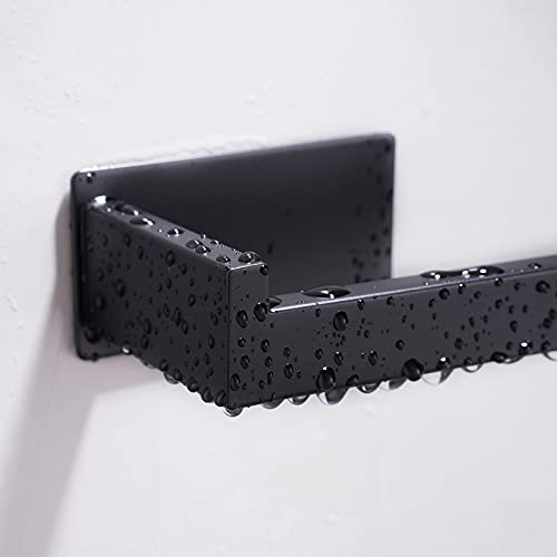 Aikzik Toilettenpapierhalter, Klopapierhalter ohne Bohren, Toilettenpapierhalter Schwarz, Edelstahl Klorollenhalter, Wc Papier Halterung Rollenhalter mit Kleber für Badzimmer