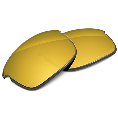 Image of Performance Replacement Lenses Compatible with Oakley Bottle Rocket OO9164 Polycarbonate Polarized Etched-Golden Yellow