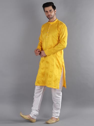 Image of Uri and MacKenzie Embroidery Silk Men's Kurta Pyjama Set
