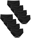 Finihen Girls Underwear Seamless Teen Girls No Show Big Girls Panties Fashion Style Size15-16Years. Black