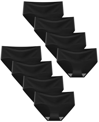 Finihen Girls Underwear Seamless Teen Girls No Show Big Girls Panties Fashion Style Size15-16Years. Black