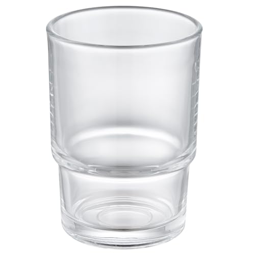 Bathroom Glass Cup, Aomasi Transparent Toothbrush & Toothpaste Holder, Mouthwash Tumbler Cup Drinking Mug Glassware