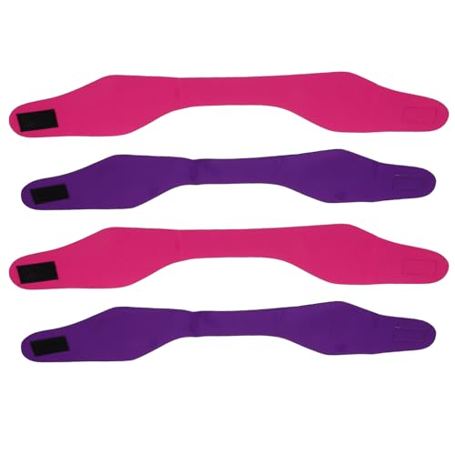 STOBAZA 4 piezas Diadema de Natación Ajustable para Adultos Banda Protectora para Oídos Diseño Transpirable y Colores Modernos para Natación Ducha Surf y Buceo Pack de Unidades Morado y