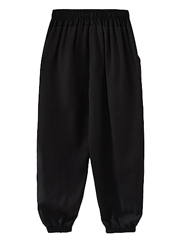 Kids Boys Girls Trousers Jogging Tracksuit Bottoms Elastic Waist Dance Harem Pants Athletic Sweatpants4