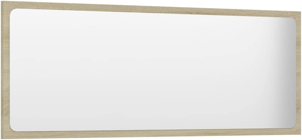 vidaXL Bathroom Mirror Vanity Unit Washroom Wall Furniture Home Decor Interior Hallway Bedroom Laundry Room Dressing 39.4" Sonoma Oak Engineered Wood