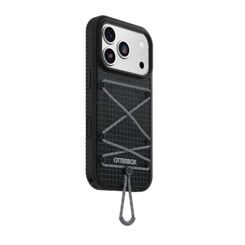 Image of OtterBox Sole Series Phone Case for iPhone 17 Pro - Black | Grippy iPhone Case with Tread Edges, Protective iPhone Case with Finger Loop, Lip Balm & Accessory Holder, Magsafe Compatible