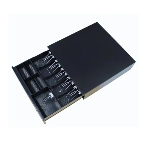 NJJIHUI Caja registradora, Caja registradora de Escritorio for supermercado, Tienda minorista, Restaurante, T2, con Impresora Recibos 58 mm(405D Cash Box)
