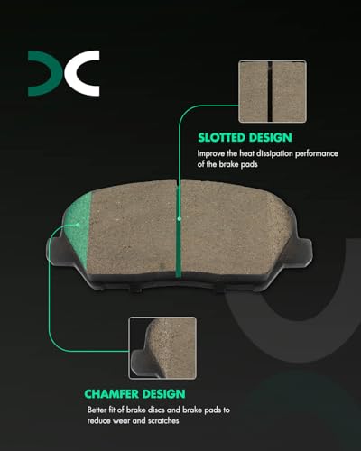 Image of SCITOO D1827 Front Ceramic Brake Pads Sets w /Hardware Replacement For Hyundai For Veloster 2016-2017,For Kia For Forte5 2017-2018